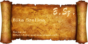 Bika Szelina névjegykártya